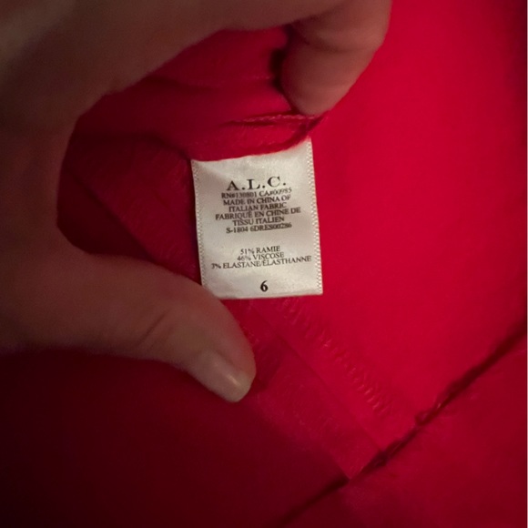 ALC Red Mini Dress sz 6 - Picture 6 of 13